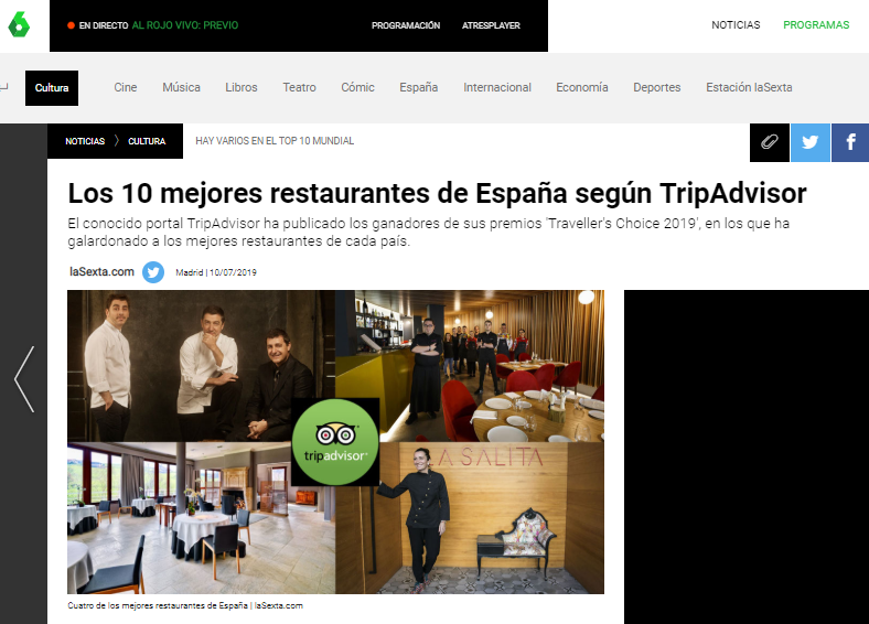 El restaurante Recomiendo, sexto mejor restaurante de la alta cocina española