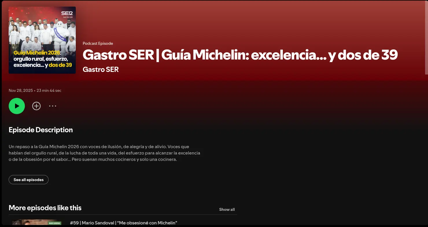 Gastro SER | Guía Michelin: excelencia… y dos de 39